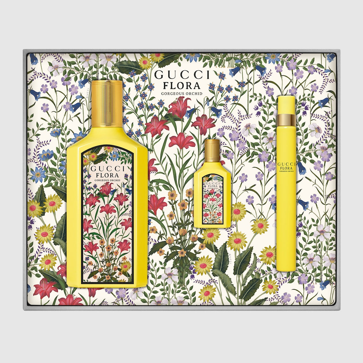 Gucci Set Flora Gorgeous Orchid 3pc 3.3 Edp L