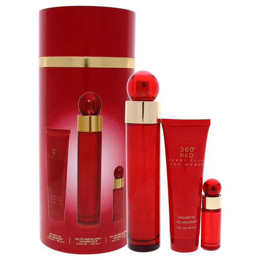 Set de Regalo Deluxe Perry Ellis 360 rojo 3.4 Edp 3 pzas L