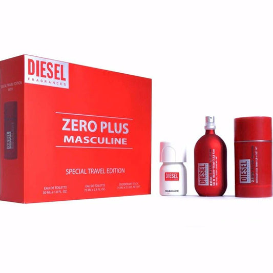 Set Diesel Zero Plus Red 3pc 2.5 Edt M