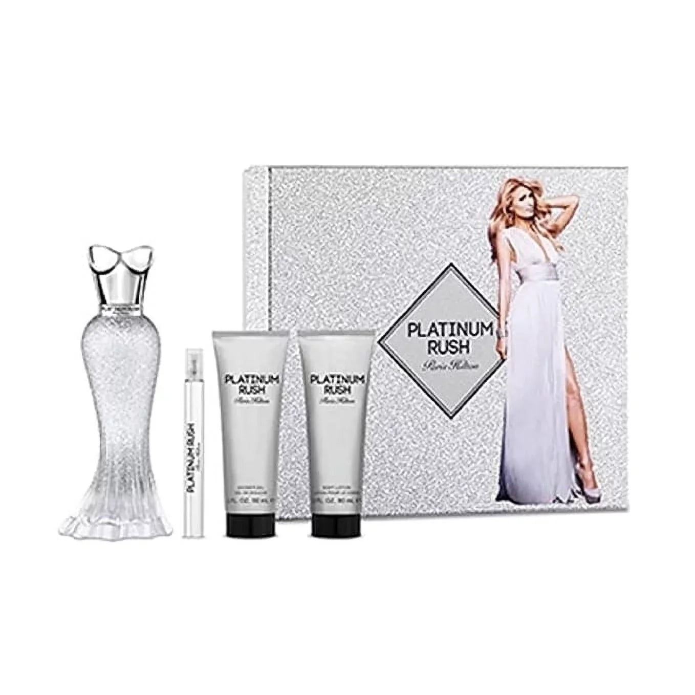 Set de 4 piezas Platinum Rush 3.4 Edp L de Paris Hilton