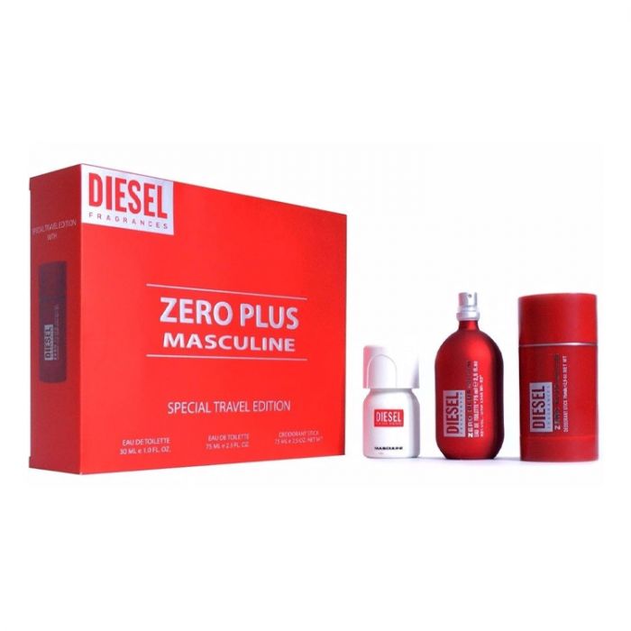 Set Diesel Zero Plus Red 3pc 2.5 Edt M