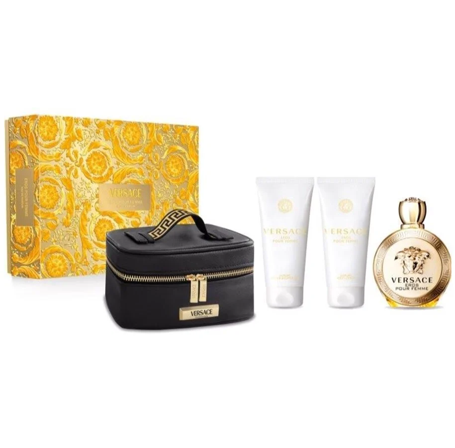 Versace Set Eros Pour Femme 3.4 Edp 4pc L