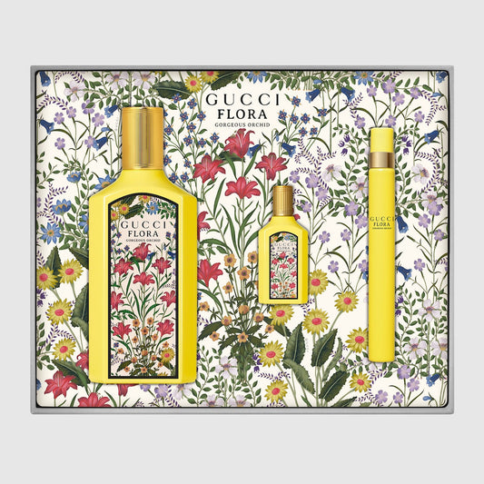 Gucci Set Flora Gorgeous Orchid 3pc 3.3 Edp L