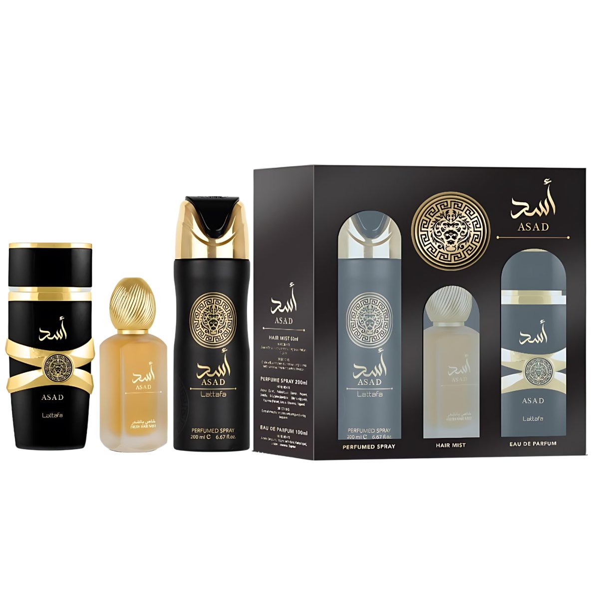 Lattafa Set Asad 3pc 3.4 Edp M