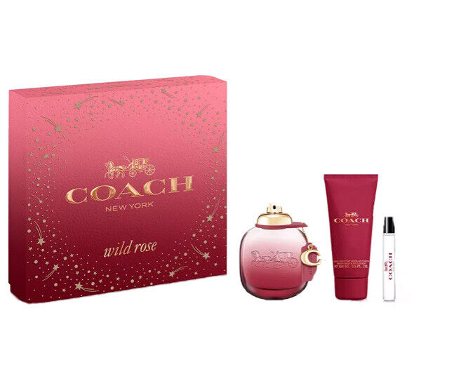 Juego de Coach Wild Rose 3 piezas 3.0 Edp L