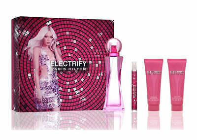 Conjunto Paris Hilton Electrify 4pc 3.4 Edp L